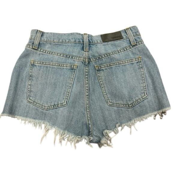 Festival Jeweled Fringe Denim Shorts Pearl Chain Cutoff Size 25 - Picture 6 of 10